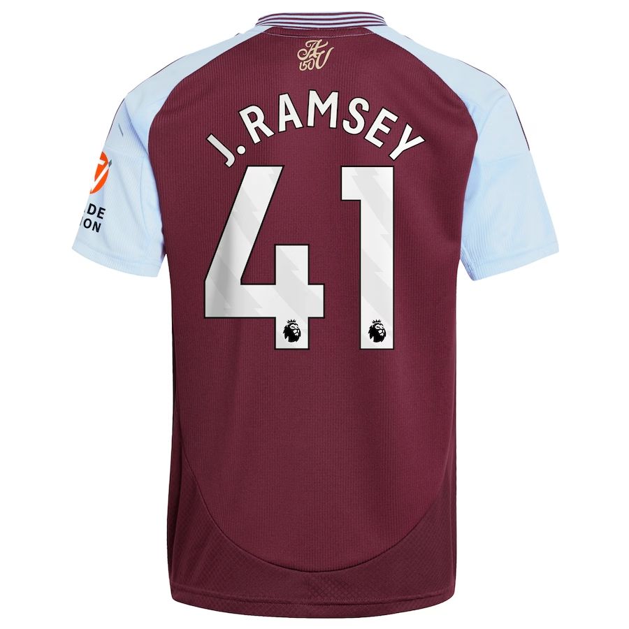 24-25 Aston Villa Home J. Ramsey 41 Jersey