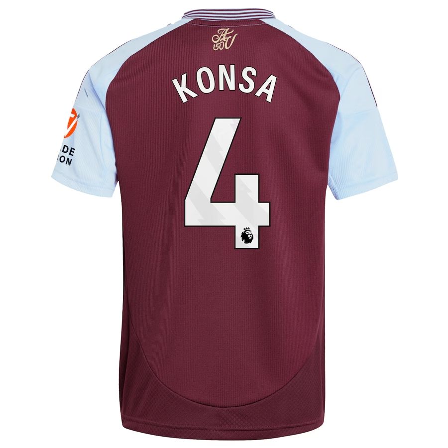 24-25 Aston Villa Home Konsa 4 Jersey
