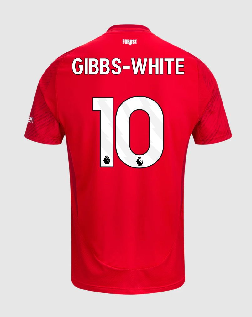 24-25 Nottingham Forest Home Gibbs-White 10 Jersey