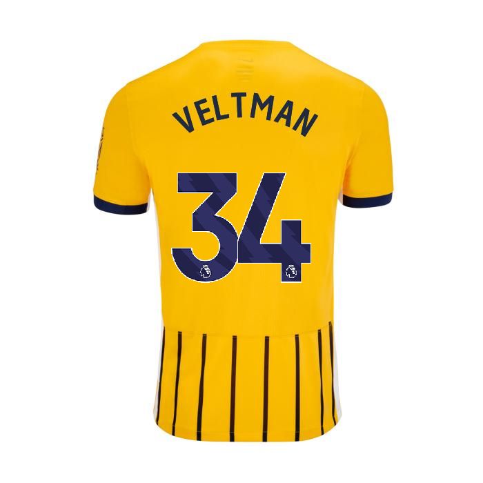 24-25 Brighton &amp; Hove Albion VELTMAN 34 Away Jersey