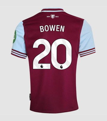 24-25 West Ham United Home BOWEN 20 Jersey