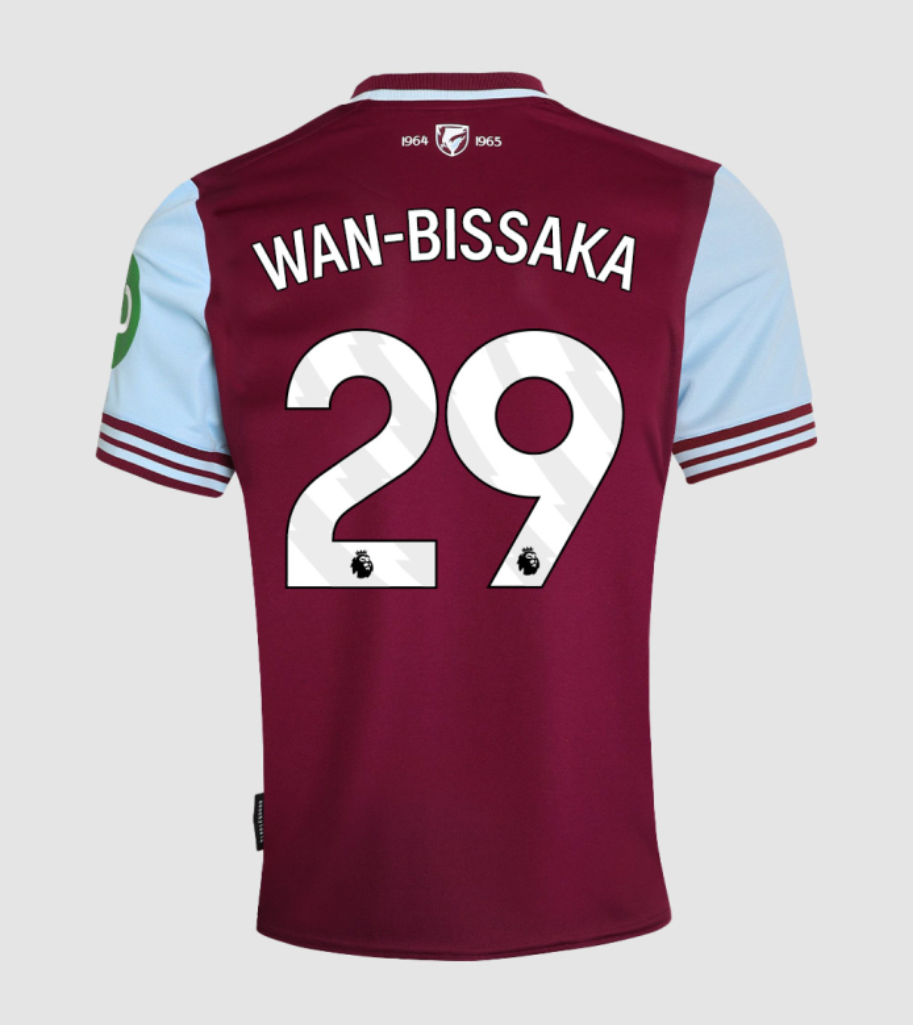 24-25 West Ham United Home WAN-BISSAKA 29 Jersey