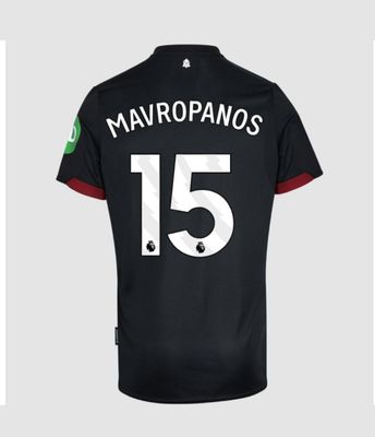 24-25 West Ham United Away MAVROPANOS 15 Jersey