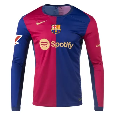 24-25 Barcelona Home Raphinha 11 Long Sleeve Jersey