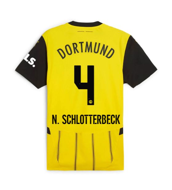 24-25 Borussia Dortmund Home N. Schlotterbeck 4 Jersey