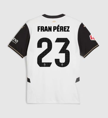 24-25 Valencia Home FRAN PÉREZ 23 Jersey