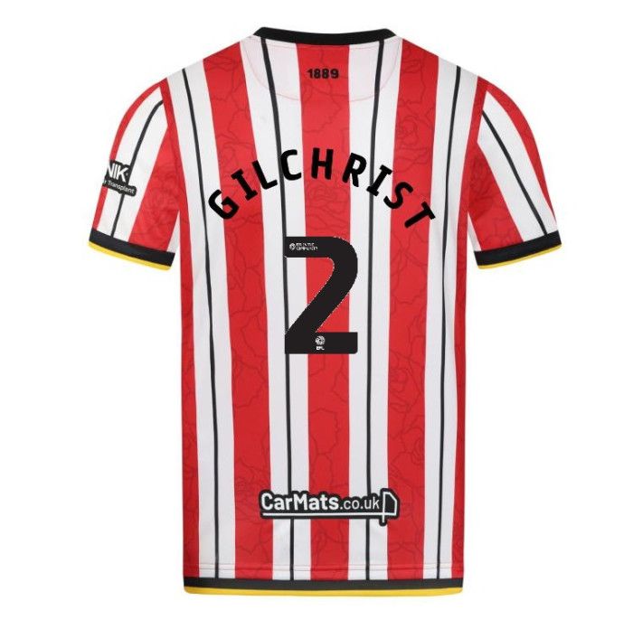 24-25 Sheffield United Home GILCHRIST 2 Jersey