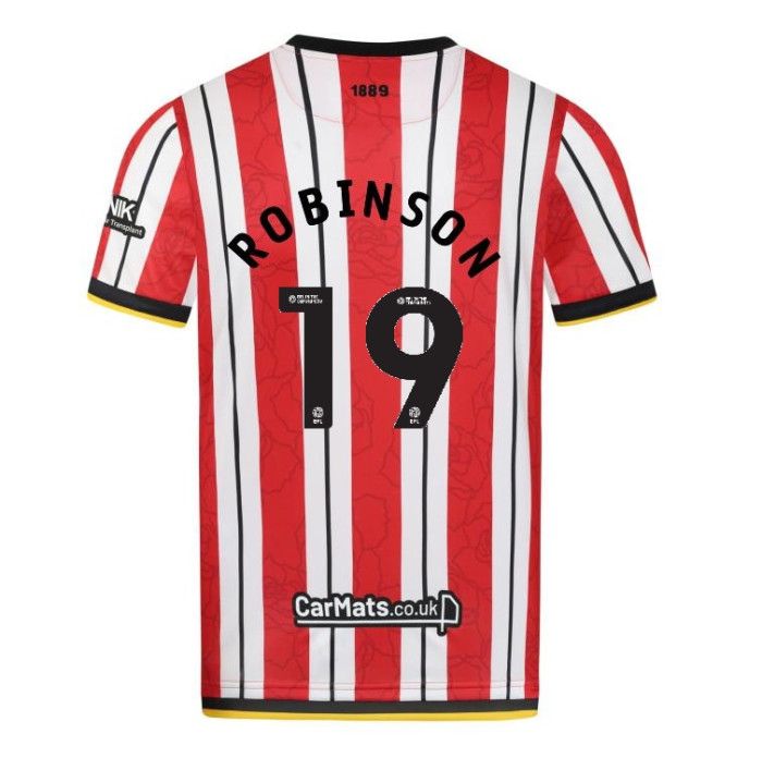 24-25 Sheffield United Home ROBINSON 19 Jersey
