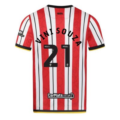 24-25 Sheffield United Home VINI SOUZA 21 Jersey