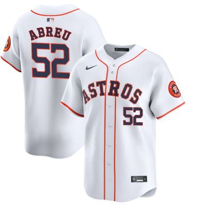 Men&#39;s Houston Astros Abreu 52 White Home Team Jersey