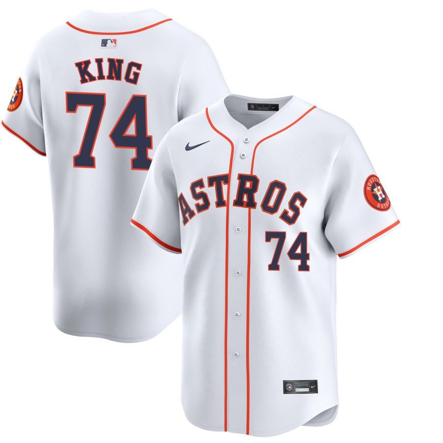 Men&#39;s Houston Astros King 74 White Home Team Jersey