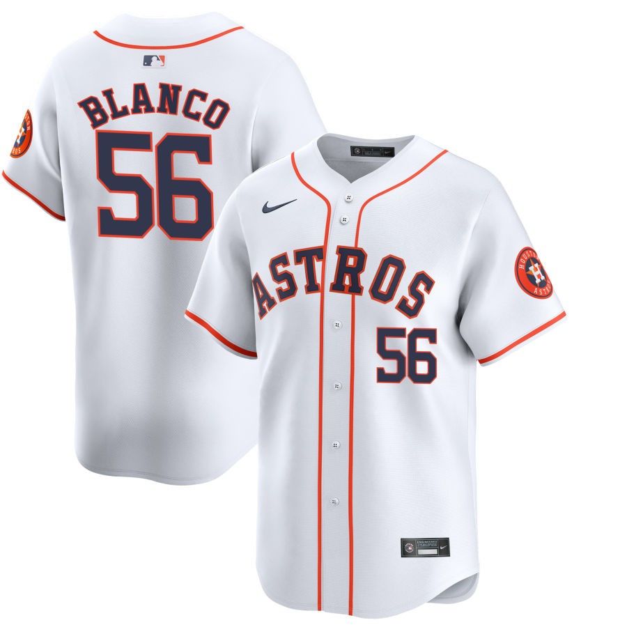 Men&#39;s Houston Astros Blanco 56 White Home Team Jersey