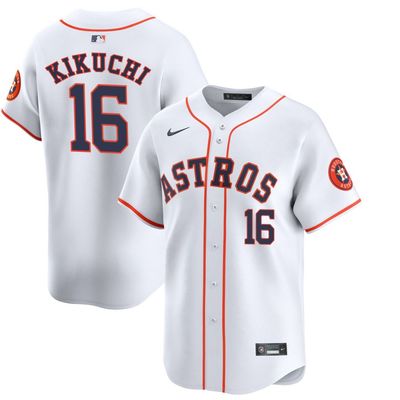 Men&#39;s Houston Astros Kikuchi 16 White Home Team Jersey