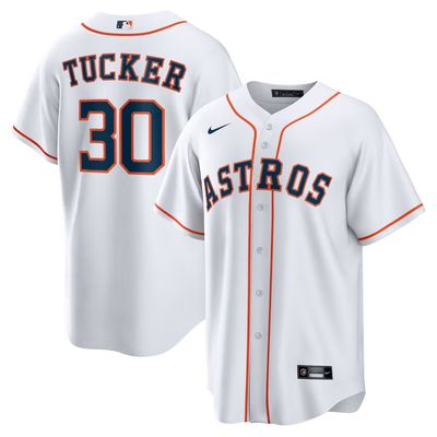 Men&#39;s Houston Astros Tucker 30 White Home Team Jersey