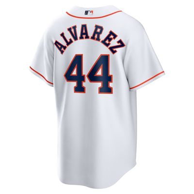 Men&#39;s Houston Astros Alvarez 44 White Home Team Jersey