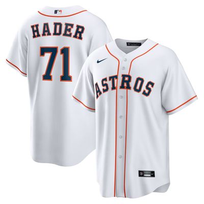 Men&#39;s Houston Astros Hader 71 White Home Team Jersey