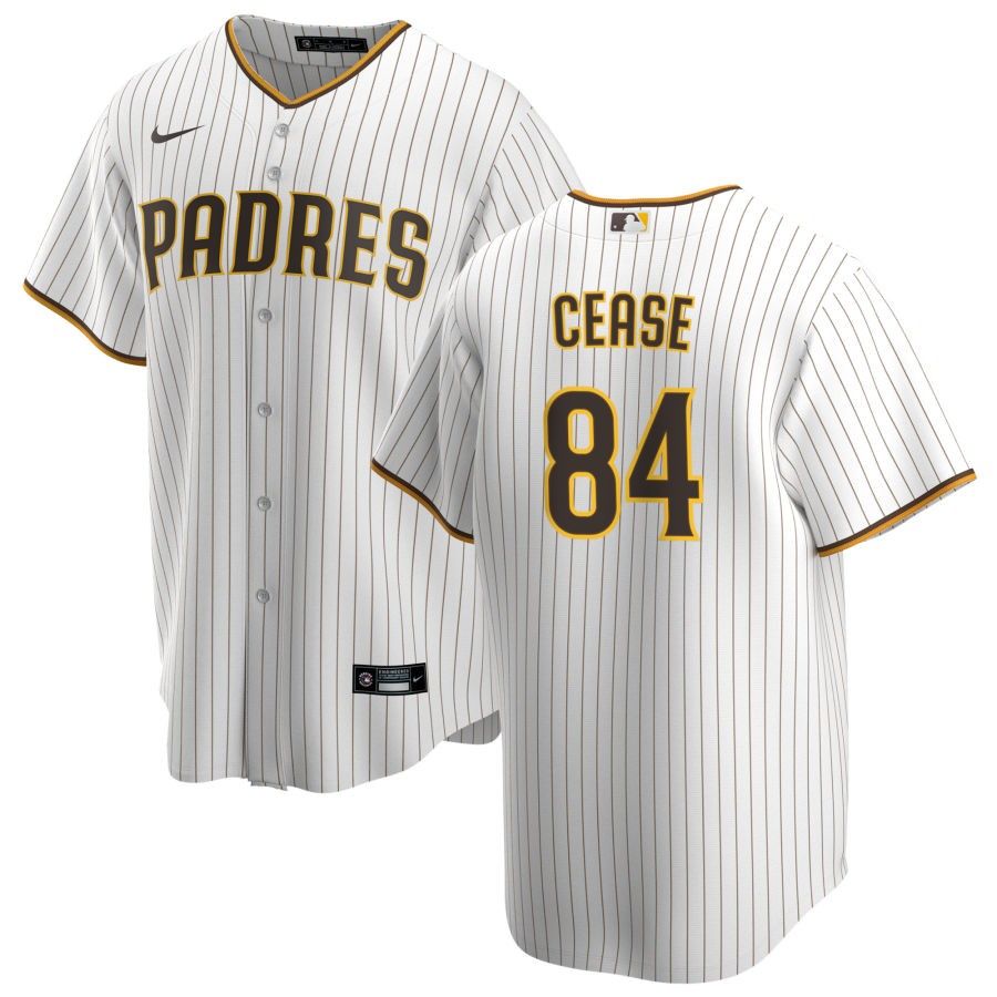Men&#39;s San Diego Padres Cease 84 White Home Jersey
