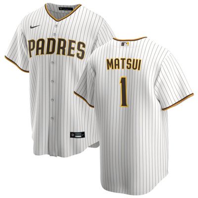 Men&#39;s San Diego Padres Matsui 1 White Home Jersey