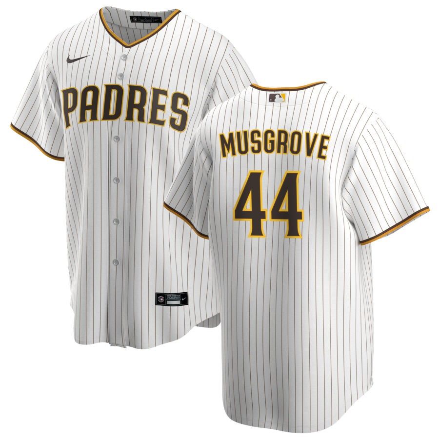 Men&#39;s San Diego Padres Musgrove 44 White Home Jersey