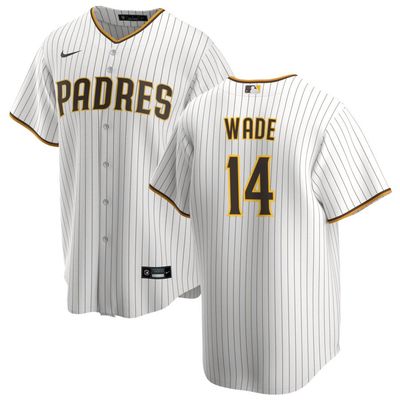 Men&#39;s San Diego Padres Wade 14 White Home Jersey