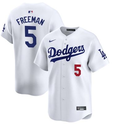 Men&#39;s Los Angeles Dodgers Freeman 5 White Home Jersey