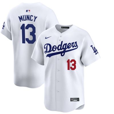 Men&#39;s Los Angeles Dodgers Muncy 13 White Home Jersey