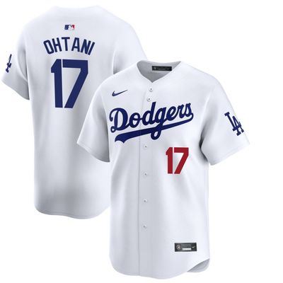Men&#39;s Los Angeles Dodgers Ohtani 17 White Home Jersey