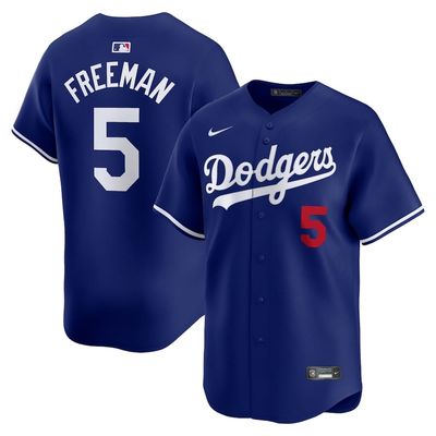 Men&#39;s Los Angeles Dodgers Freeman 5 Royal Alternate Team Jersey