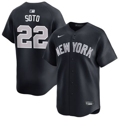 Men&#39;s New York Yankees Soto 22 Navy Alternate Jersey