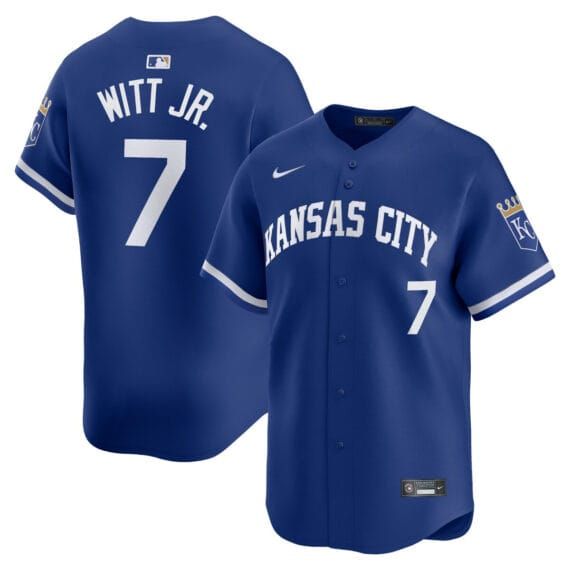 Men&#39;s Kansas City Royals Witt Jr. 7 Royal Alternate Team Jersey