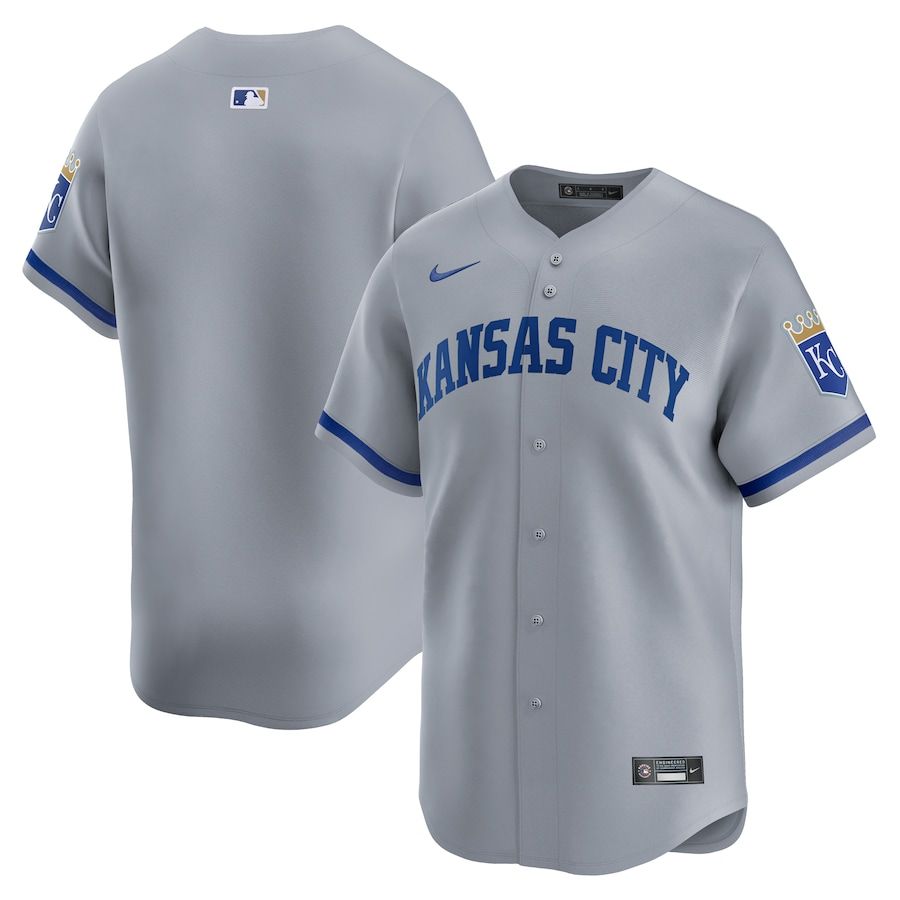 Men&#39;s Kansas City Royals Away Limited Jersey – Gray