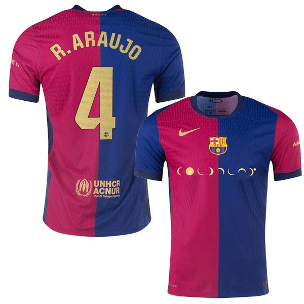 24-25 Barcelona Home R. ARAUJO 4 Jersey Coldplay El Clasico Kit (Player Version)