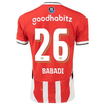 24-25 PSV Eindhoven Babadi 26 Home Jersey