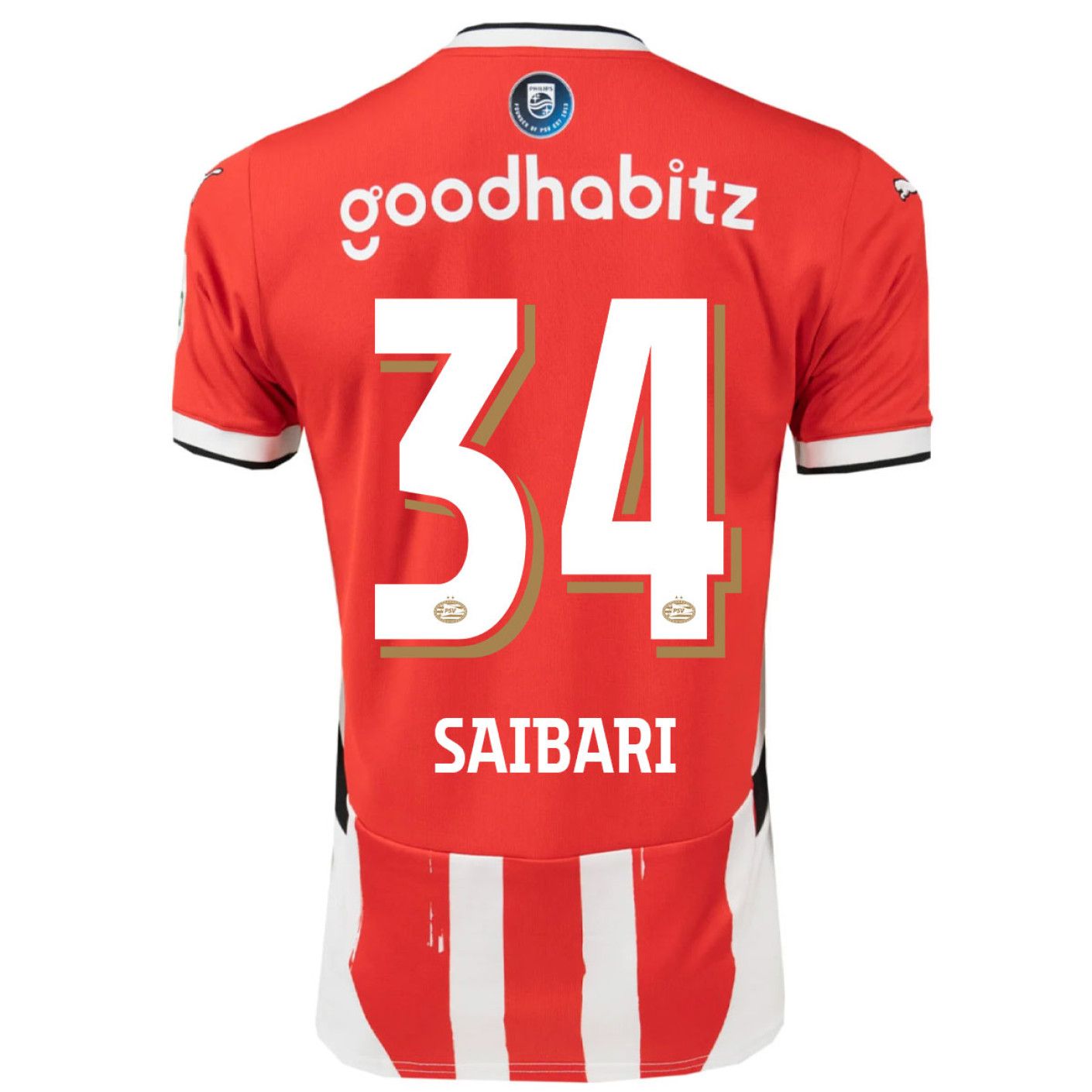 24-25 PSV Eindhoven Saibari 34 Home Jersey