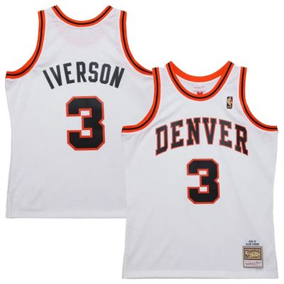 06-07 Denver Nuggets White Classics Swingman Jersey Allen Iverson 3