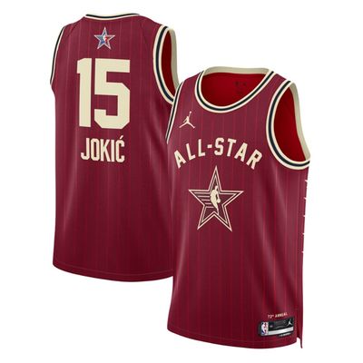 2024 NBA All Star Red Swingman Jersey Nikola Jokić 15