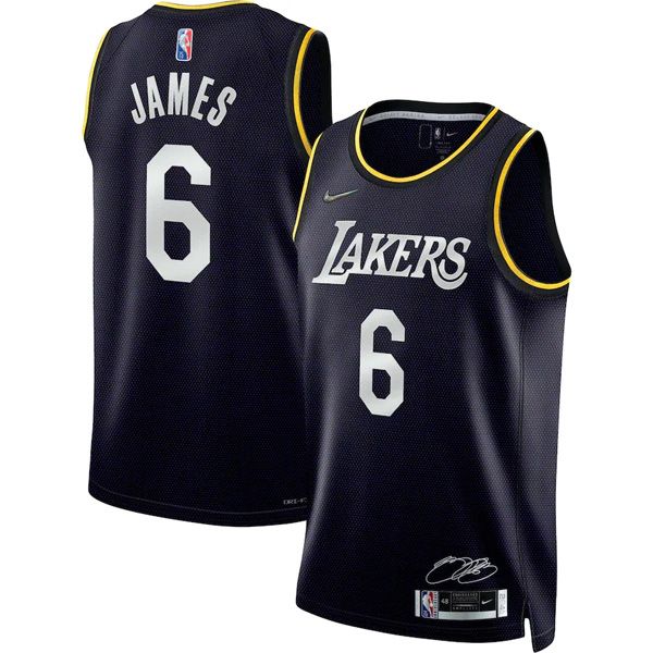 2022 Los Angeles Lakers LeBron James Black Select Series MVP Swingman Jersey