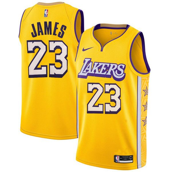Los Angeles Lakers Gold Swingman Jersey LeBron James 23