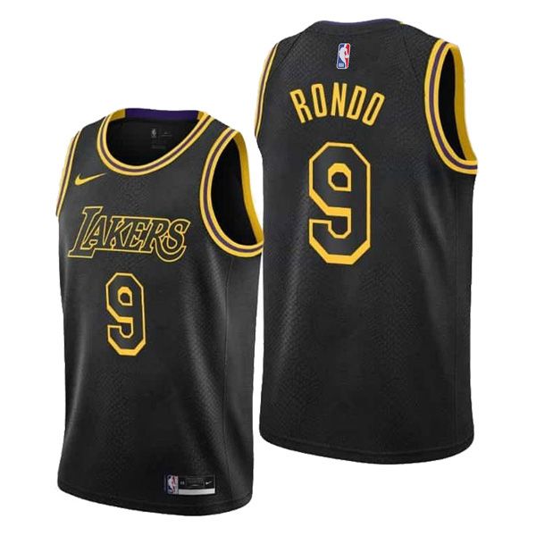 Los Angeles Lakers Black Mamba City Swingman Jersey Rajon Rondo 9