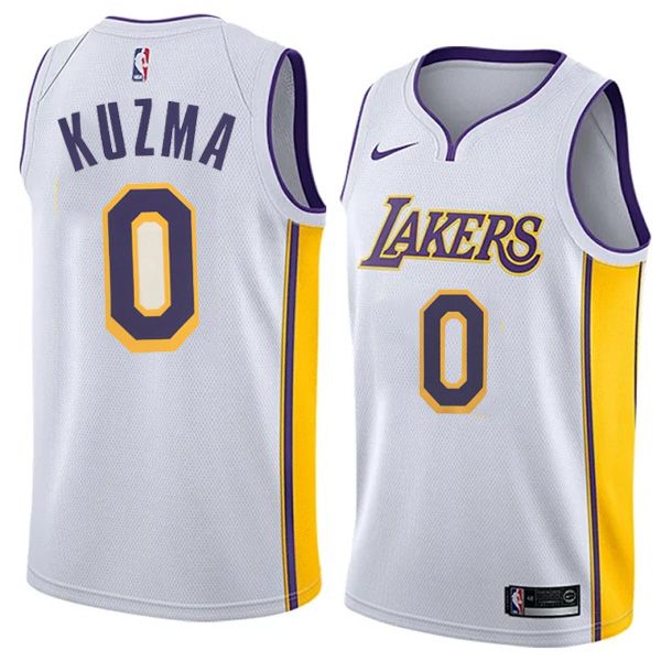 Los Angeles Lakers Nike White Swingman Jersey Kyle Kuzma 0