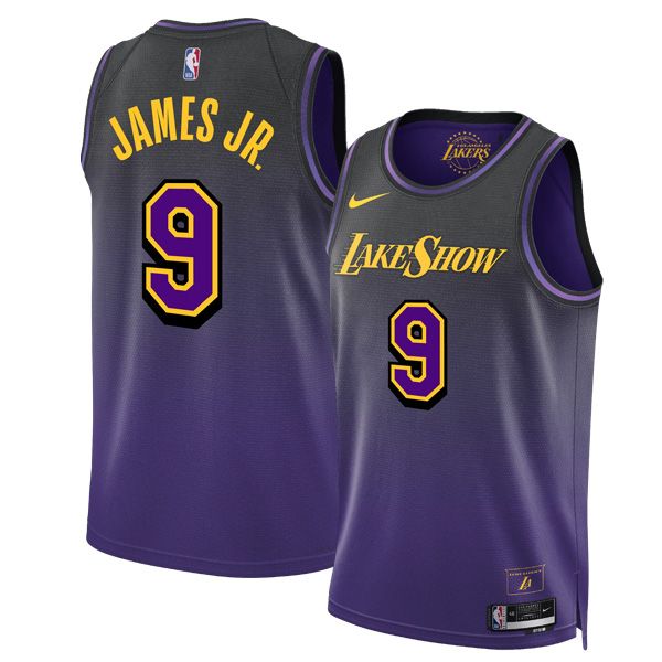 24-25 Los Angeles Lakers Purple City Edition Swingman Jersey James Jr 9