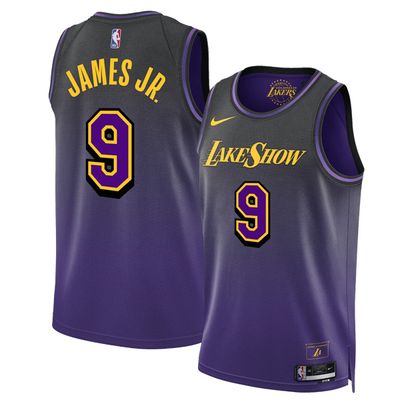 24-25 Los Angeles Lakers Purple City Edition Swingman Jersey James Jr 9