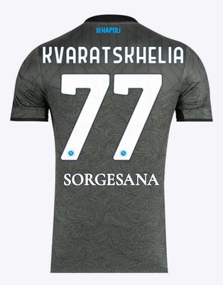 24-25 Napoli Third 77 Kvaratskhelia Jersey