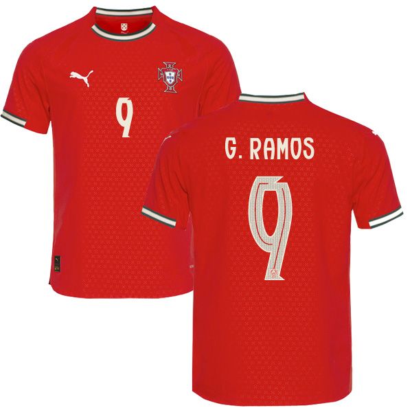 2025 Portugal Home G. Ramos 9 Jersey (Player Version)