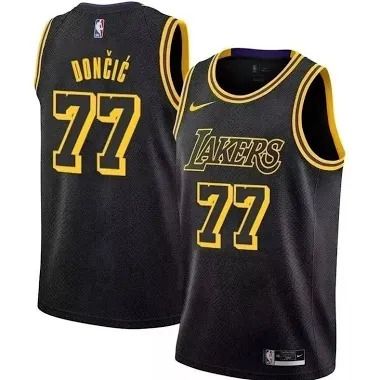 Los Angeles Lakers Black Mamba City Luka Dončić 77 Swingman Jersey