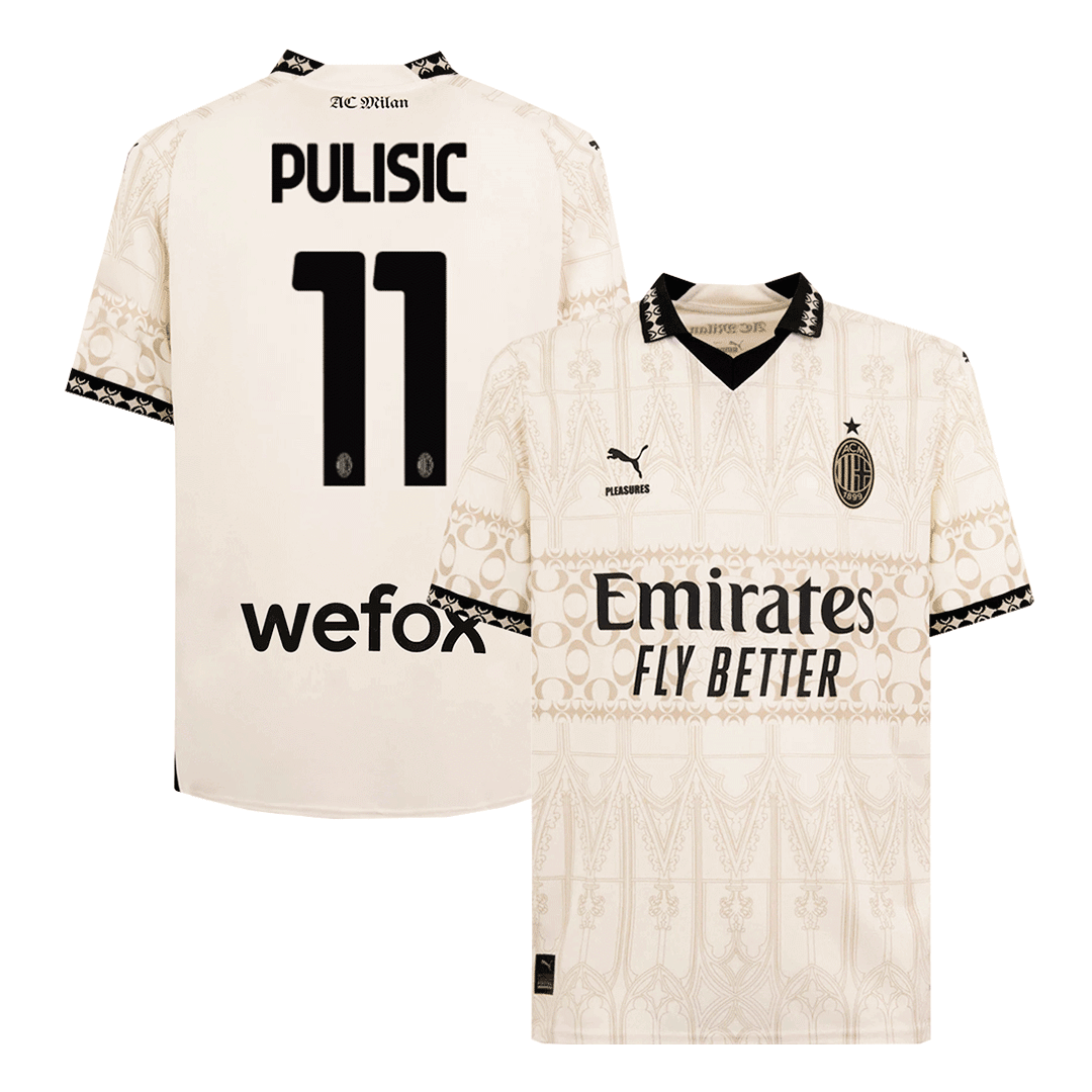 AC Milan X Pleasures Christian Pulisic #11 Fourth Jersey Light 2023/24