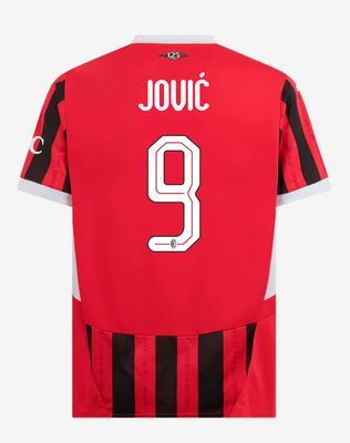 24-25 AC Milan Home 9 Jović Champions League Jersey