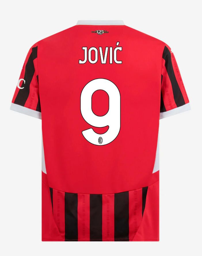 24-25 AC Milan Home 9 Jović Serie A Jersey
