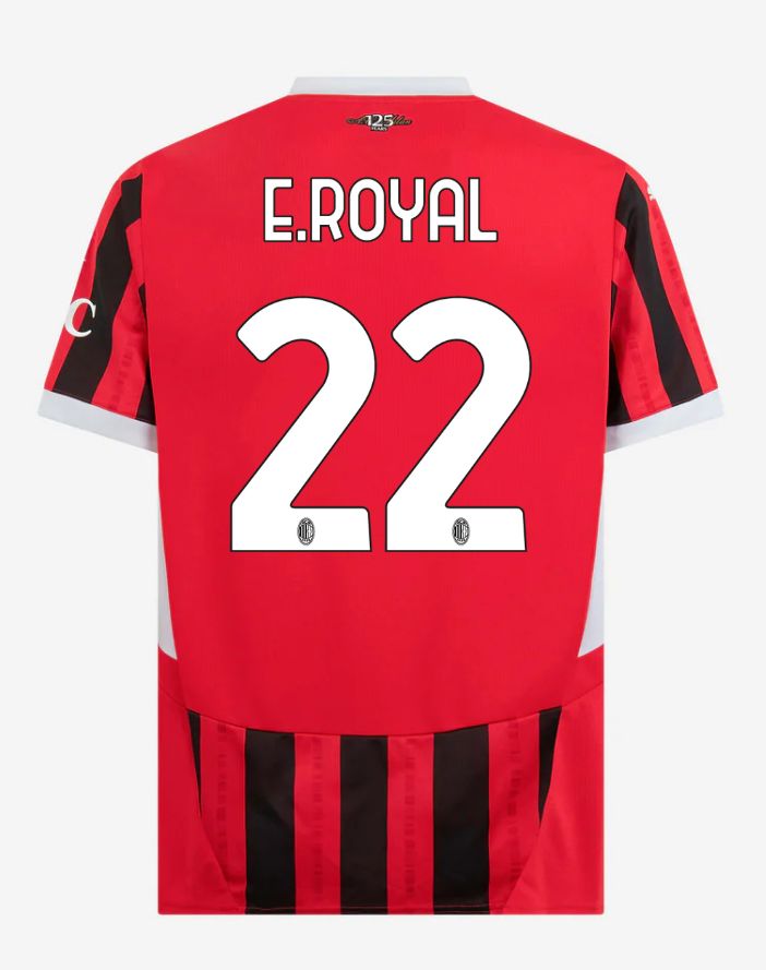 24-25 AC Milan Home 22 E.Royal Serie A Jersey