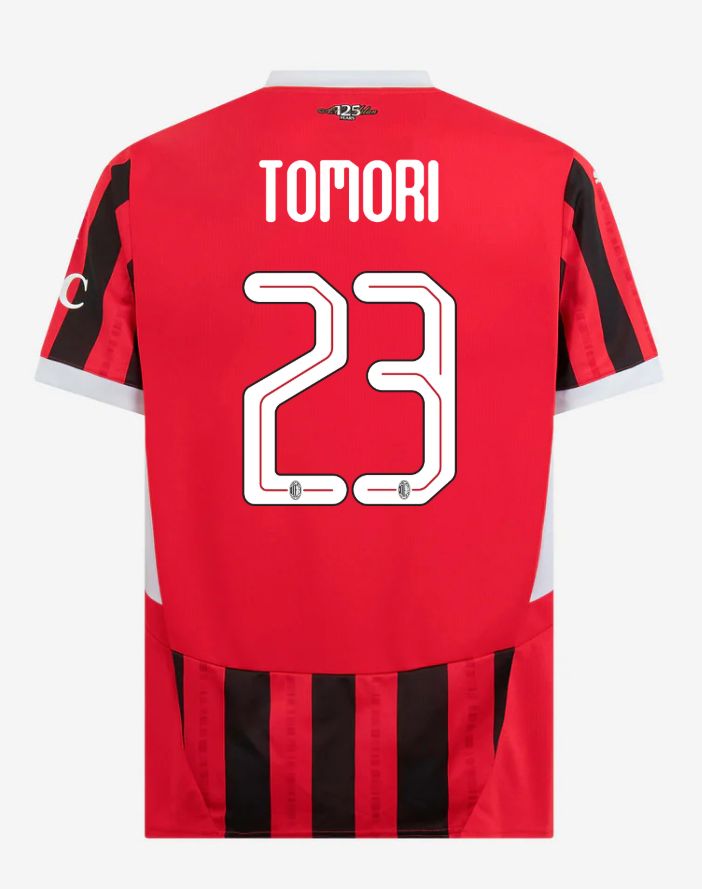 24-25 AC Milan Home 23 Tomori Champions League Jersey
